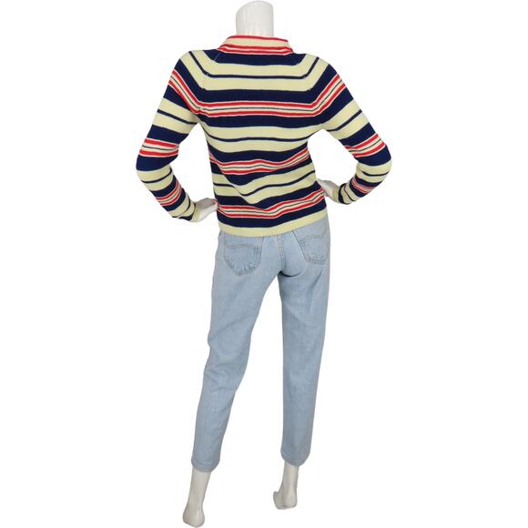 Vintage 70s Carol Evans Penney's Striped Cardigan - Picture 3 of 8